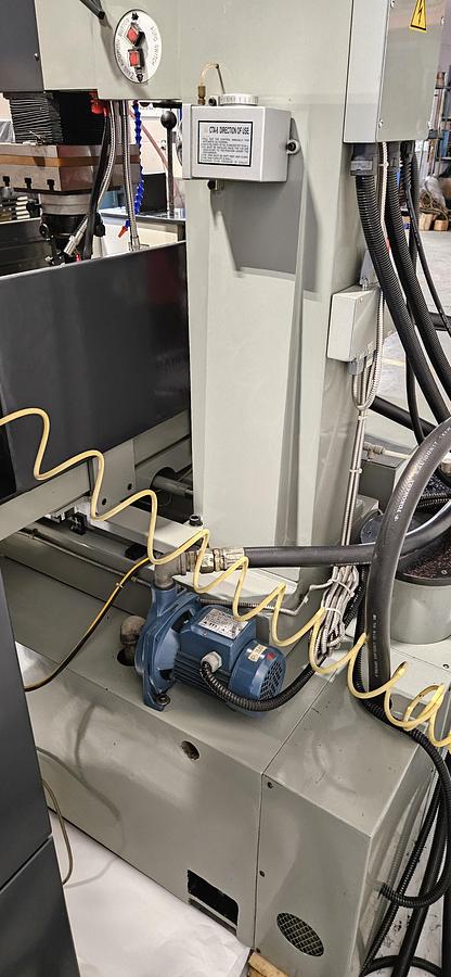 Used BELMONT TECHNOLOGIES CNC SINKER EDM – 60 AMP POWER SUPPLY – ORBITAL EDM HEAD – DROP TANK – FIRE SUPPRESSION – 220V 3 PHASE