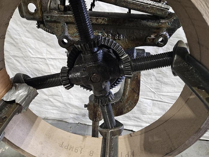 Used Littell 48 Inch Reel Payoff for feeding metal stock to power punch press