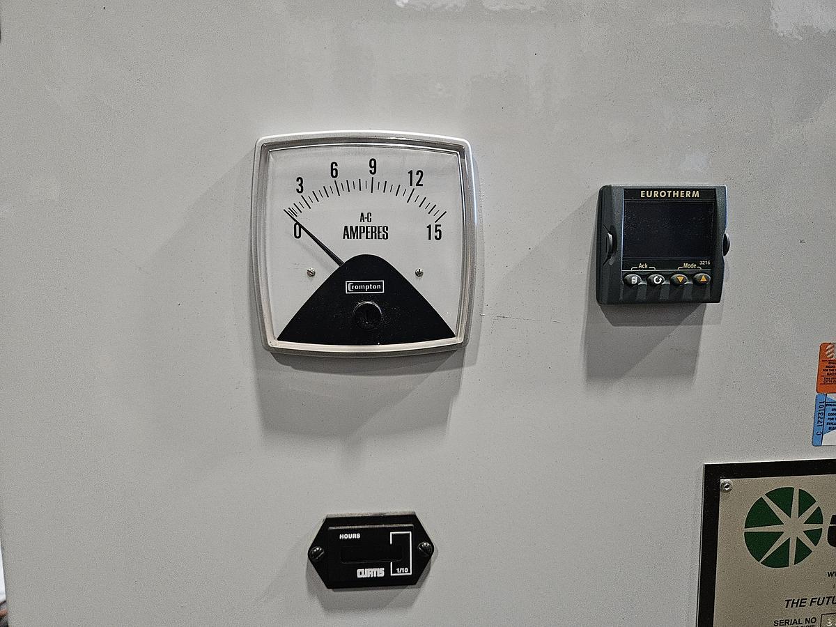 Used MARK ANDY / UVT MAXIM SLS UV CURING SYSTEM 240V • 3-Phase • 12" Lamp • 400 W/In • Blower & Control Cabinet