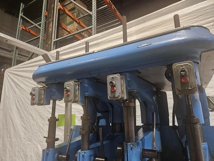 Used Buffalo Forge Quad Drill Press with Emrick Tapping Head 220V 3 Phase Drilling Tapping Machine