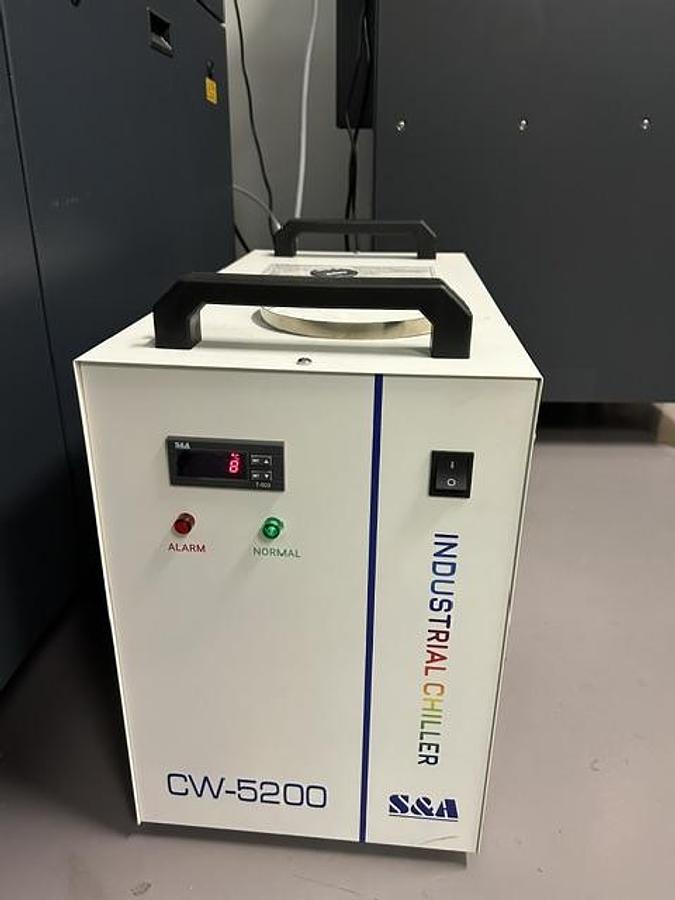 Used RAYJET R500 100 WATT CO2 LASER CUTTING & ENGRAVING SYSTEM – ONLY 74 LASER HOURS – 51" x 35" WORK AREA – BOFA AD 1500 iQ FUME EXTRACTION SYSTEM – S&A CW-5200 INDUSTRIAL CHILLER – COMPUTER & SOFTWARE – 2023 INSTALLATION – EXCEPTIONALLY LOW USE