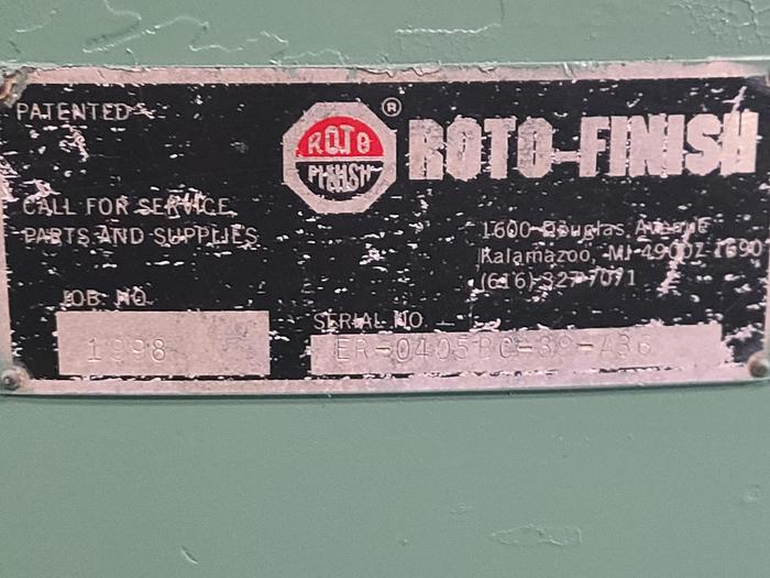 Used Roto-Finish Spiratron 4 Cubic Foot Vibratory Finishing Machine with Automatic Parts Seperator