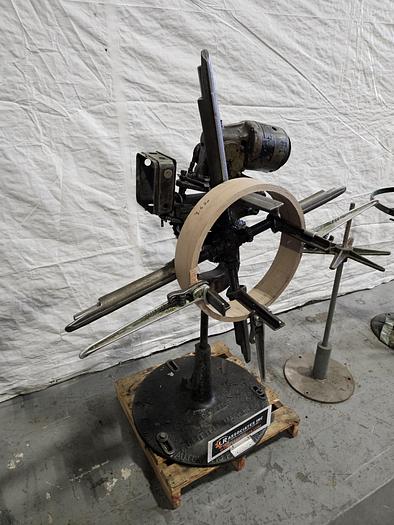Used Littell 48 Inch Reel Payoff for feeding metal stock to power punch press