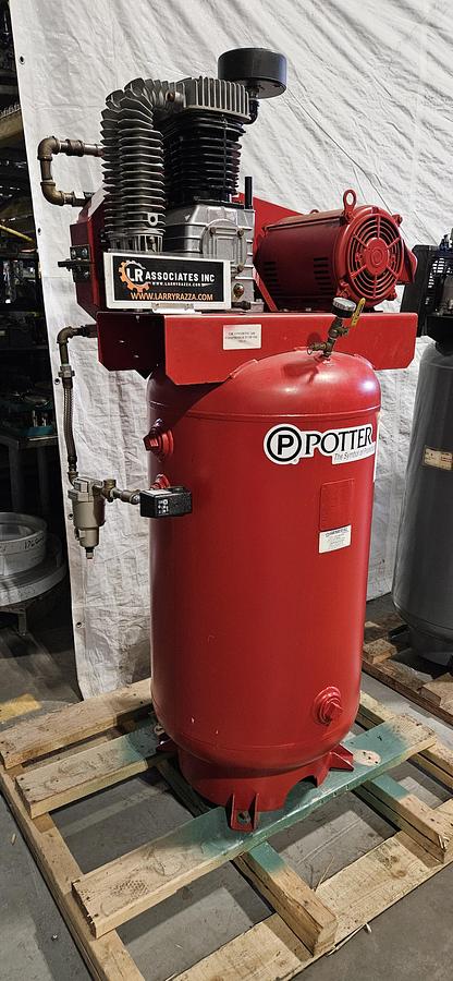 Used GENERAL AIR PRODUCTS NCP-2200D-4B AIR COMPRESSOR PACKAGE – 7.5 HP – 60 GALLON TANK – 200 PSI – AFTERCOOLER EQUIPPED