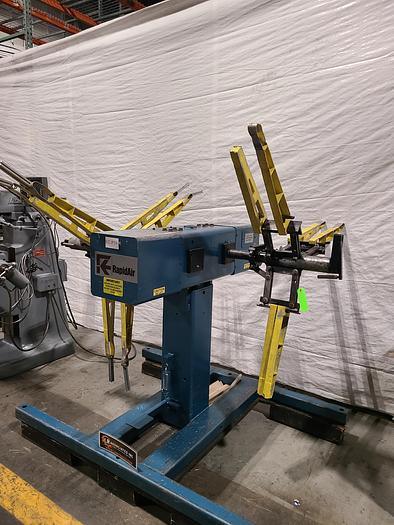 Used RapidAir  Dual 1500 Lb Material Coil 72 Inch Payoff Decoiler Stock Feed Adjustable Clutch & Coil Diameter