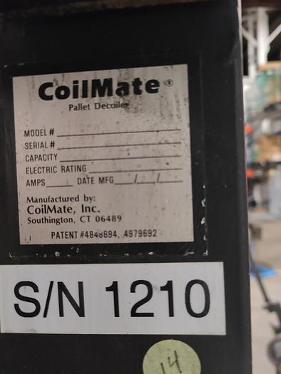 Used Coilmate 48 Inch Motorized 2500 Lb Material Stock Decoiler Payoff
