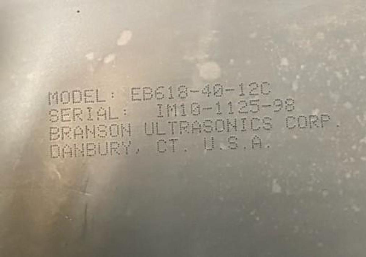 Used Two Branson # 8340/8350-24 Immersible Ultrasonic Transducers 40Khz with 12 transducers inside each 6" x 18" Panel