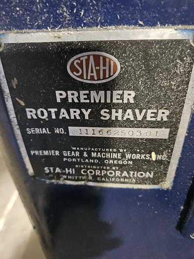 Used Premier Rotary Metal Shaver Machine by Sta-Hi Corp Skim Skive Metal Surface Metal Planer Miller
