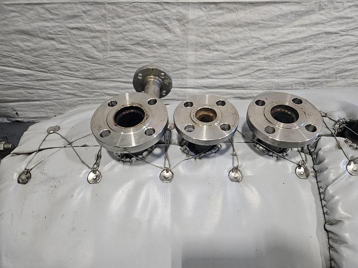 Used 350 Gallon Super Heavy Duty Stainless Steel Horizontal Holding Tank Rated at 300F to -20F @ 90 PSIG Built in 2010