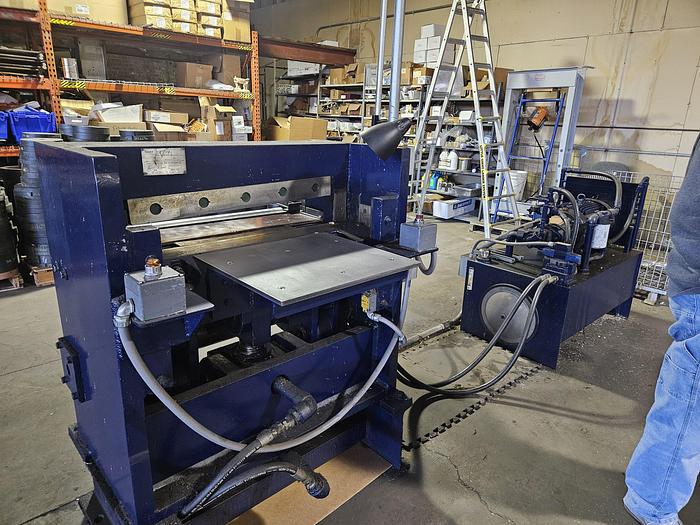 Used Hydraulic 24" Metal Shear Cut 1/4" Brass or Copper Plate