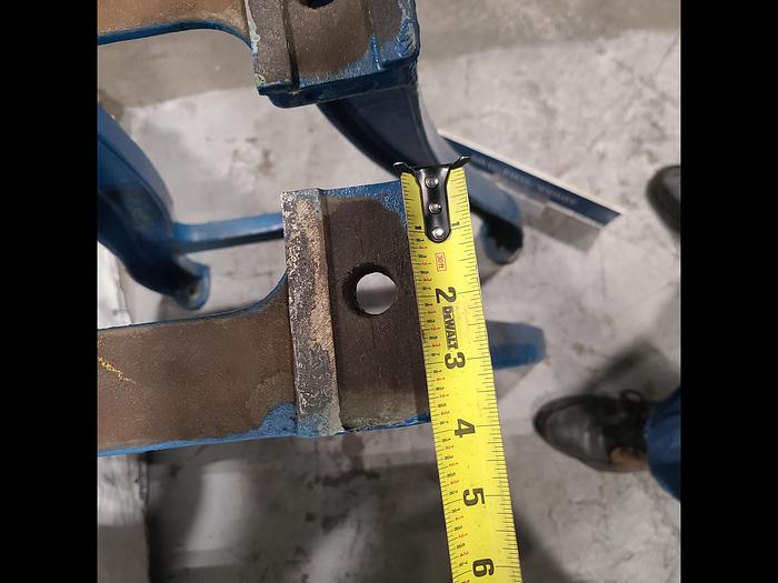 Used Cast Iron Vintage Steel Legs Steam Punk original 1940 Era Made in the USA 2 in a set