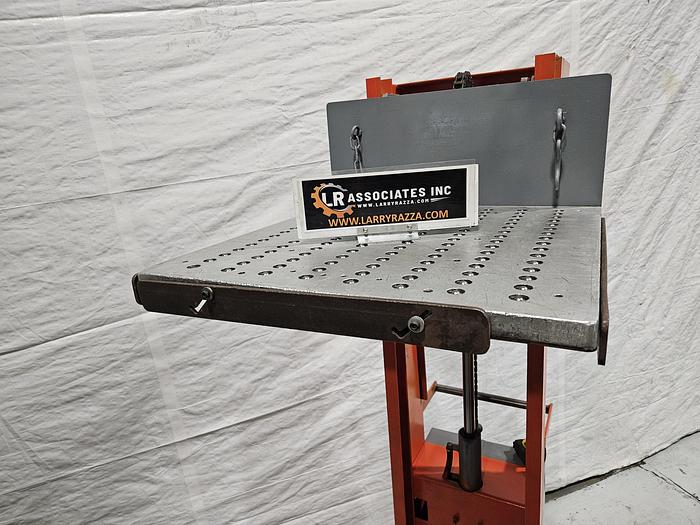 Used Beech Presto Electric Lift Truck with Roller Table Slide Heavy Items 70 inch max height 12 volt with charger