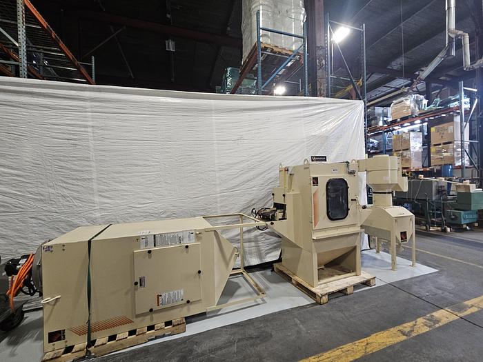 Used Empire Automatic Inline Conveyer Sand Blasting Machine Complete System Model # IL 885