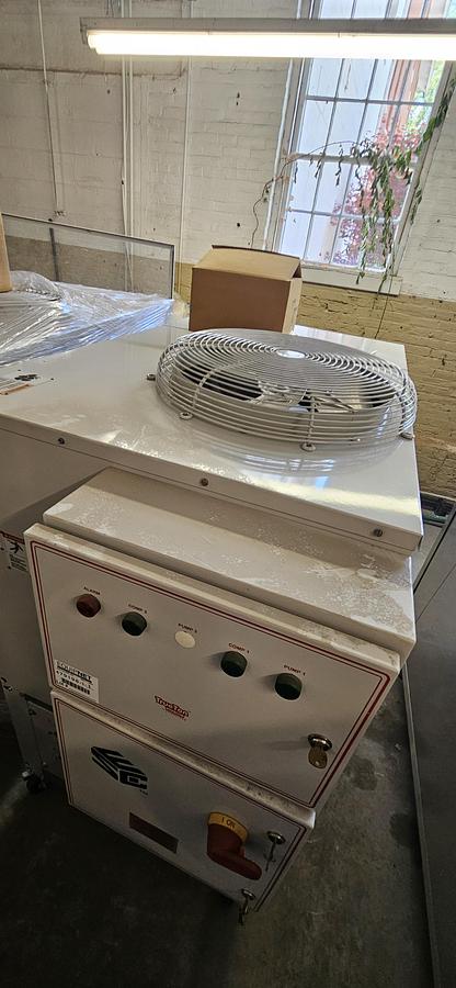 Used SCHREIBER MODEL 200AC INDUSTRIAL PROCESS CHILLER – 460V – CAREL pCO DIGITAL CONTROLLER – REMOTE CONTROLLER INCLUDED – TWO AVAILABLE
