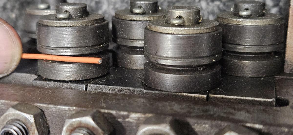 Used Wire Stock Straightener Multi Roll 90 degree transition 2 Plane Brass Steel Silver