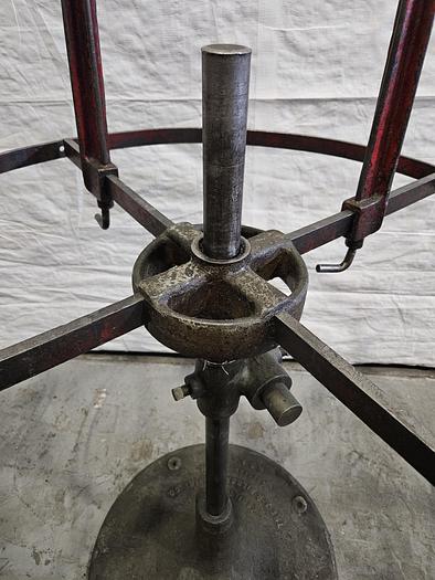 Used Littell 38 Inch Reel Payoff for feeding metal stock to power punch press