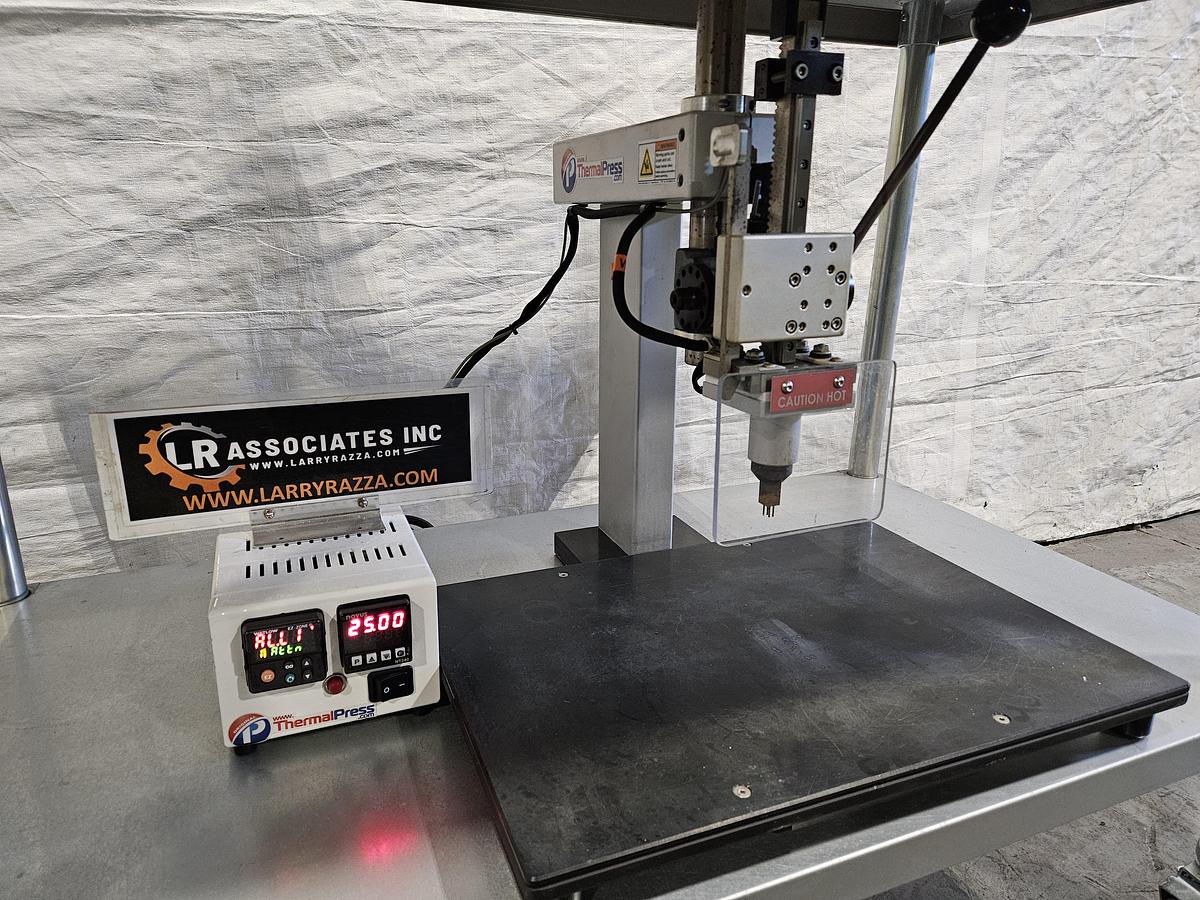 Used THERMALPRESS MANUALPRESS BENCH-TOP HEAT SEALING / HOT STAMPING PRESS – DIGITAL CONTROLS – STAINLESS – EXCELLENT CONDITION