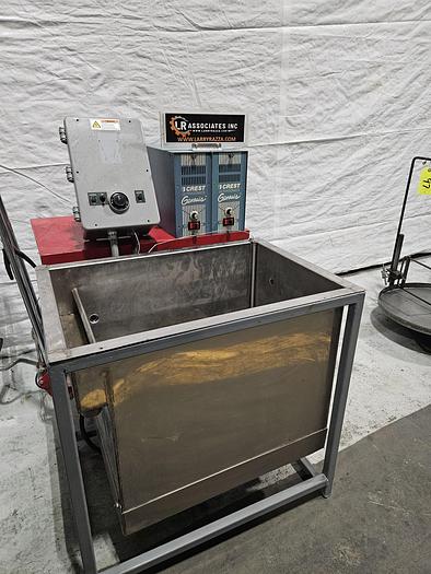 Used Crest Dual High Intensity Ultrasonic Cleaner System 25 Gallon Heated SS Tank 4G-500 Cleaning Metal Fast!