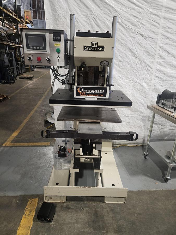 Used KF8500W LINEAR WEDGE AIR-OPERATED HOT STAMPING MACHINE PRESS... TESTED & RUNNING EXCELLENT 220V 1 Phase 