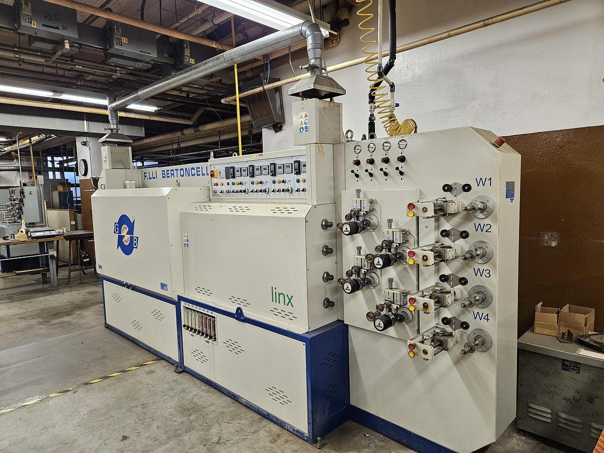 Used 2006 G.B. F.lli Bertoncello Srl. LINX 104 Four Strand Wire Annealing Furnace for continuous annealing of wires and metal strips