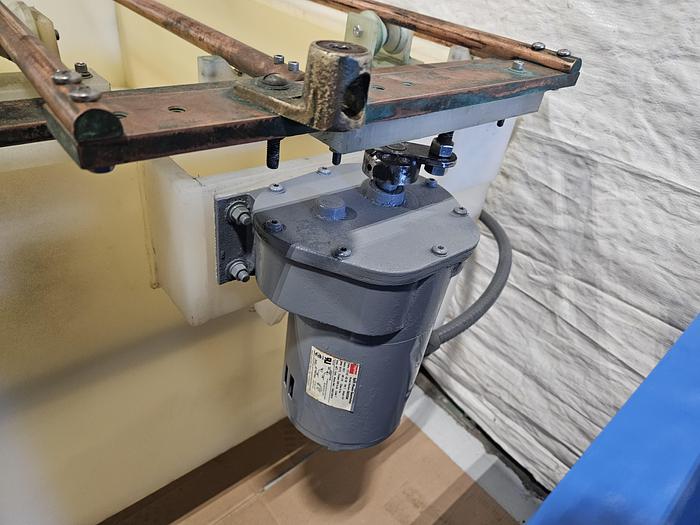 Used Poly Plating Tank with Copper Bars and Agitation Motor 64 inch long x 33 wide x 21 deep