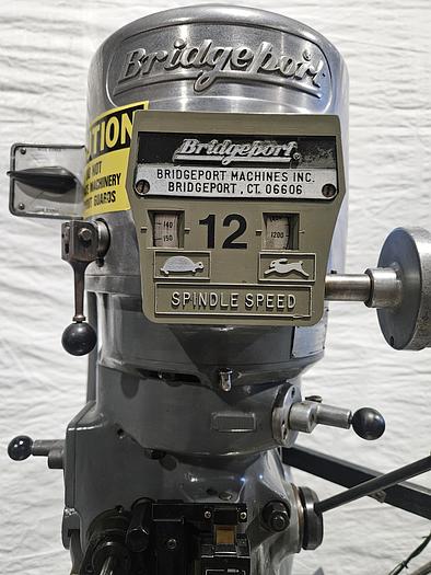 Used 2 HP Vari-Speed Bridgeport Milling Machine with Mitutoyo DRO Power Feed 230V 3 Phase