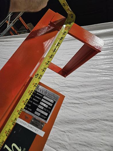 Used Beech Presto Electric Lift Truck with Roller Table Slide Heavy Items 70 inch max height 12 volt with charger