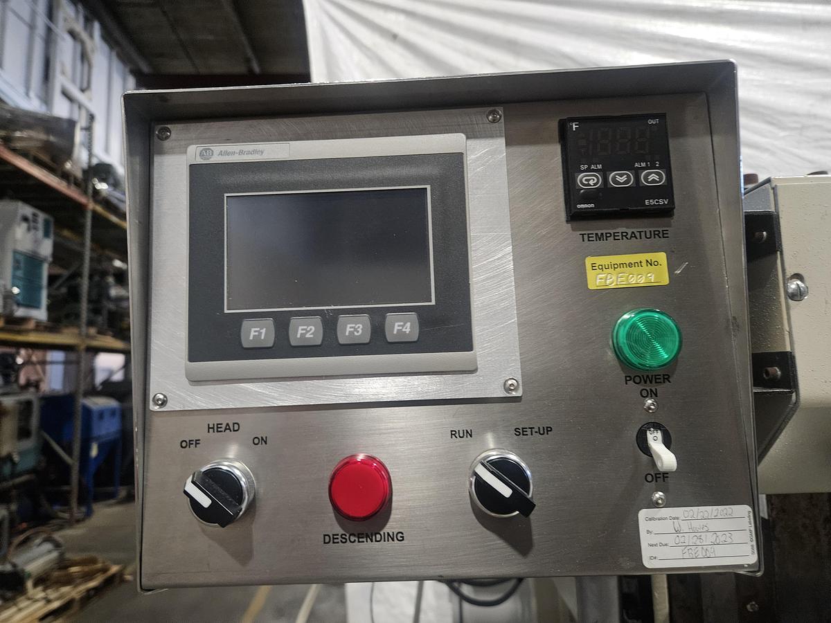 Used KF8500W LINEAR WEDGE AIR-OPERATED HOT STAMPING MACHINE PRESS... TESTED & RUNNING EXCELLENT 220V 1 Phase 