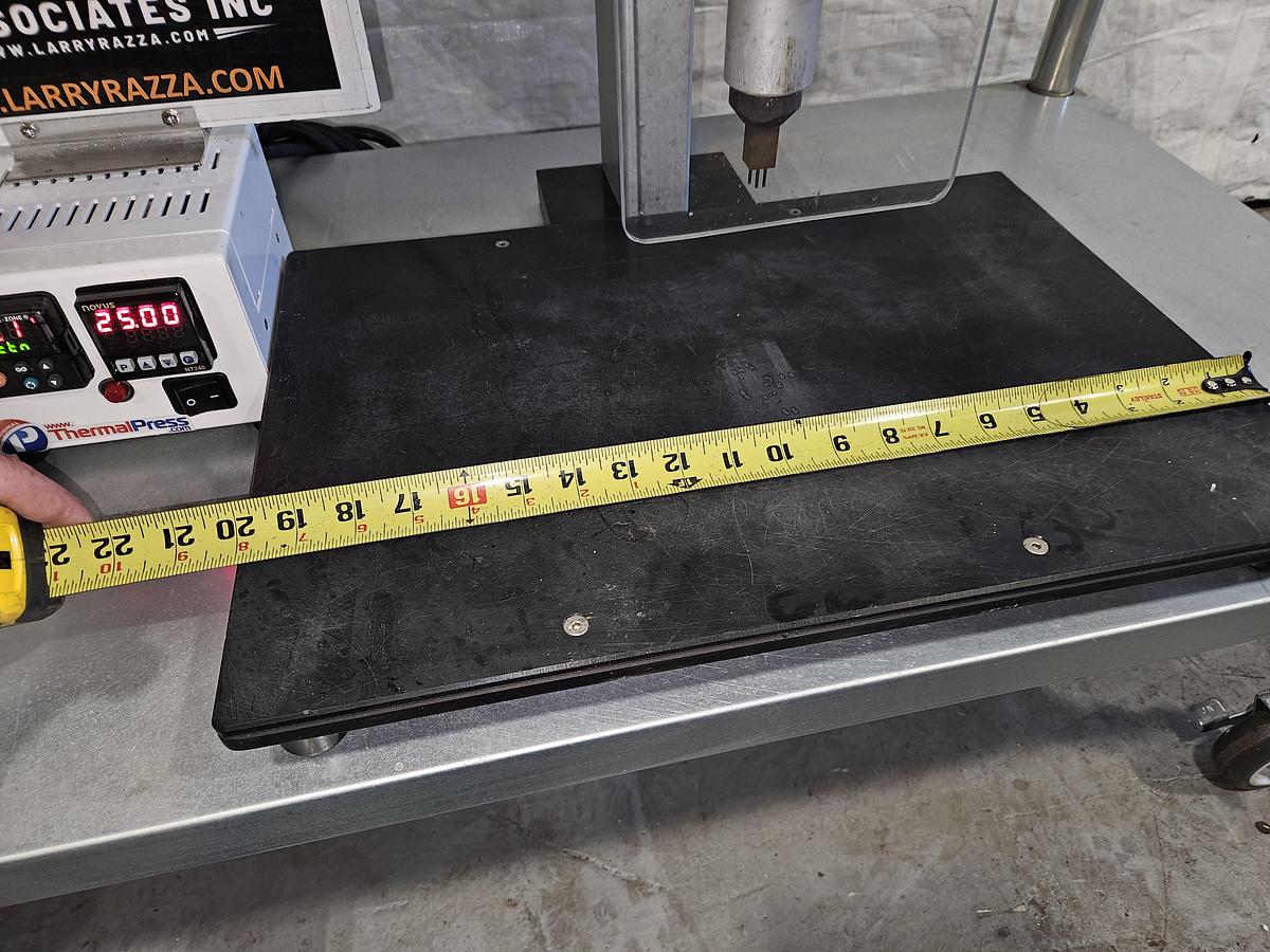 Used THERMALPRESS MANUALPRESS BENCH-TOP HEAT SEALING / HOT STAMPING PRESS – DIGITAL CONTROLS – STAINLESS – EXCELLENT CONDITION