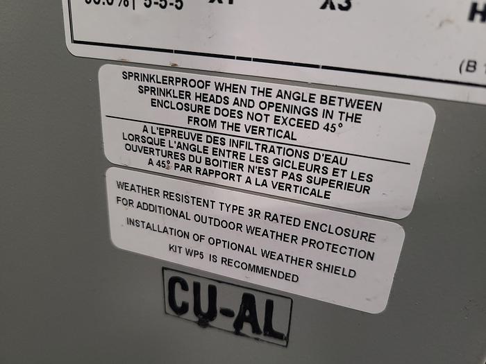 Used Green Line Rex Power Magnetics 3 Phase Transformer Primary 208 Secondary 416Y/240 75KVA TESTED!