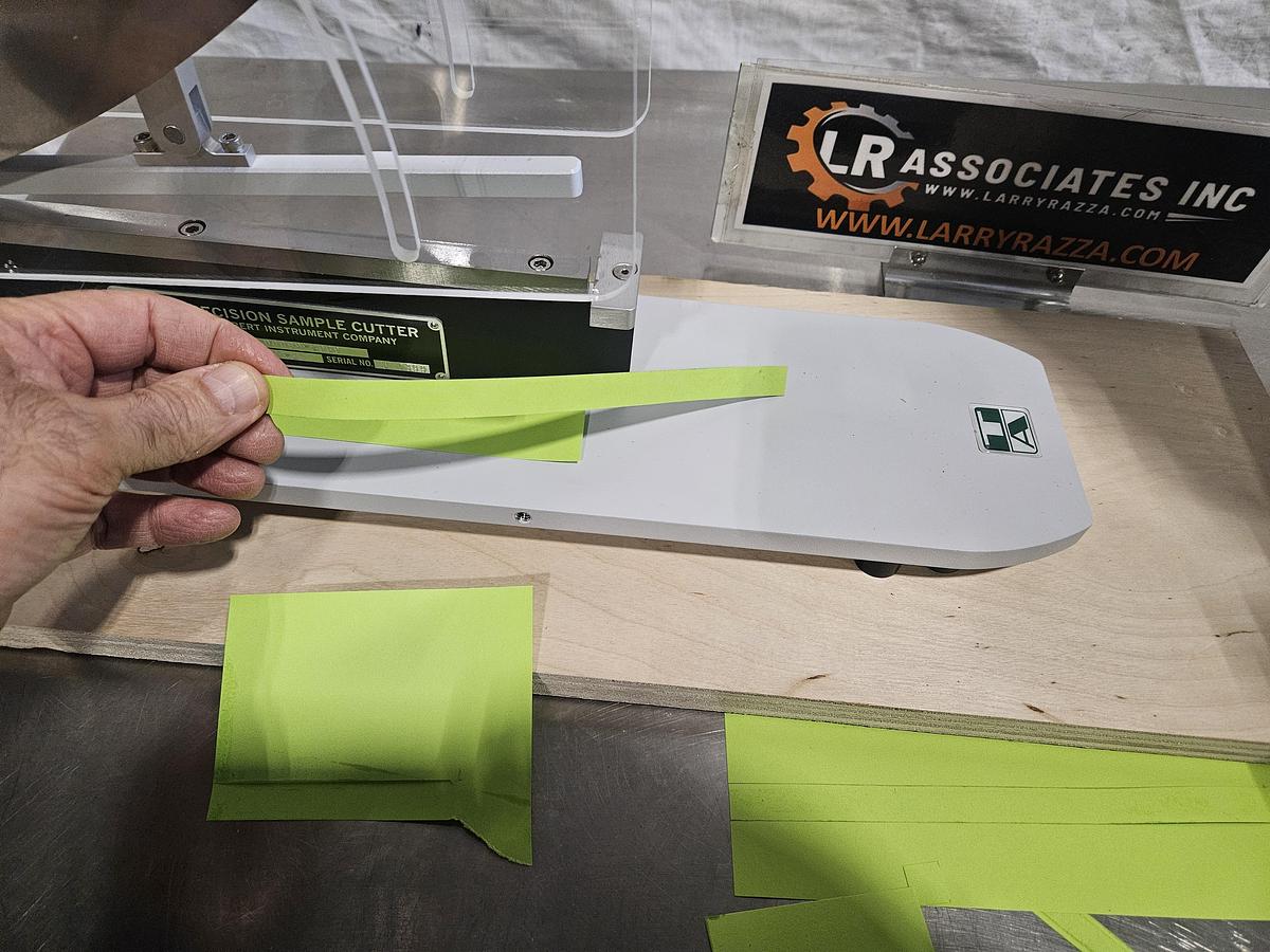 Used THWING-ALBERT JDC 5-10 PRECISION SAMPLE CUTTER – BENCHTOP SPECIMEN SHEAR – EXCELLENT CONDITION