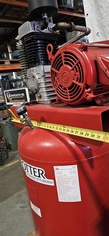 Used GENERAL AIR PRODUCTS NCP-2200D-4B AIR COMPRESSOR PACKAGE – 7.5 HP – 60 GALLON TANK – 200 PSI – AFTERCOOLER EQUIPPED