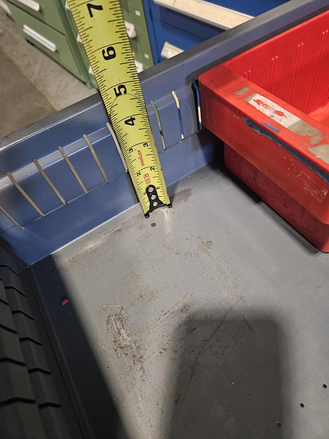 Used STANLEY VIDMAR INDUSTRIAL MODULAR STORAGE CABINET 25" x 25" DRAWERS – MIXED DEPTH CONFIGURATION – HEAVY DUTY – EXCELLENT CONDITION