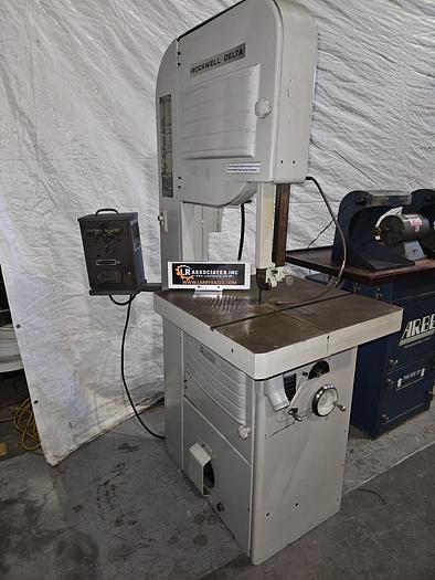 Used Rockwell Delta 20 Inch Metal Vertical Band Saw with Blade Welder 220V 3 Phase Variable Speed 
