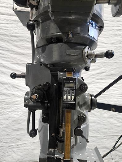 Used 2 HP Vari-Speed Bridgeport Milling Machine with Mitutoyo DRO Power Feed 230V 3 Phase