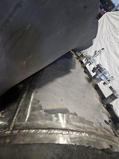 Used 600 Gallon Super Heavy Duty Stainless Steel Horizontal High Pressure Vessel Holding Tank Rated at 300F to -20F @ 90 PSIG Built in 2010