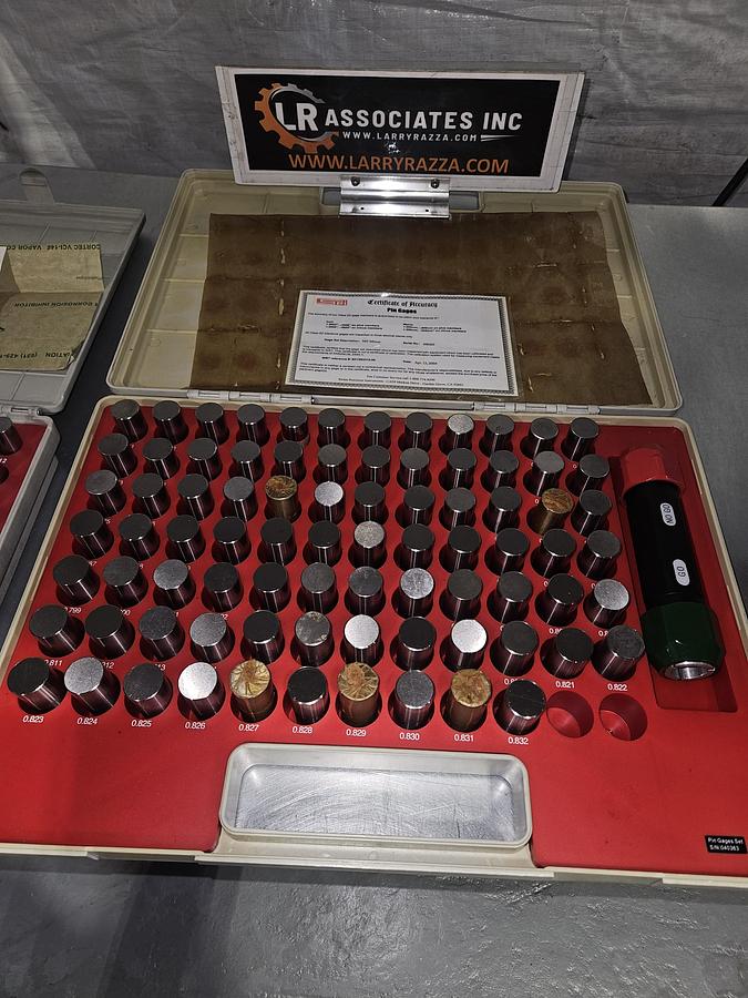 Used SPI / SWISS PRECISION INSTRUMENTS CLASS ZZ PIN GAGE SET – METRIC MINUS – M5 SERIES – GO / NO-GO HANDLE – CERTIFIED – EXCELLENT CONDITION