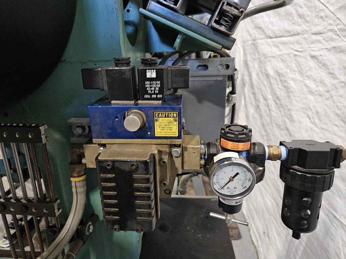 Used Perkins Model 5C 5-Ton Punch Press – Air Clutch / Air Brake – with Roll Feed – Tested!! in Excellent Condition!