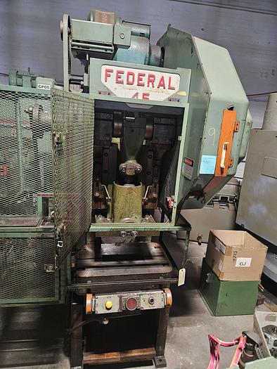 Used Federal 45 Ton Stamping Punch Press Air Clutch & Brake 220V