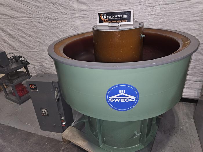 Used Sweco 10 Cubic Ft. Vibratory Finishing Machine Automatically Finish Metal or Plastic... Pristine!!