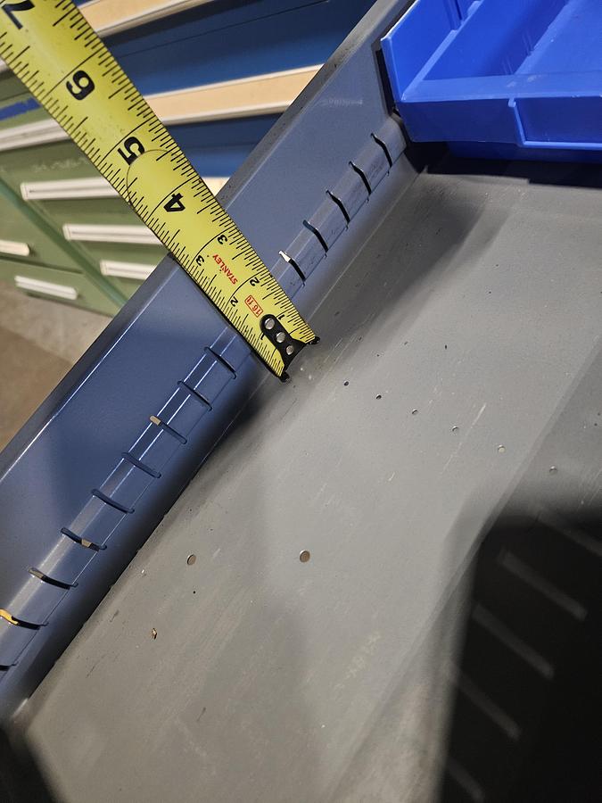 Used STANLEY VIDMAR INDUSTRIAL MODULAR STORAGE CABINET 25" x 25" DRAWERS – MIXED DEPTH CONFIGURATION – HEAVY DUTY – EXCELLENT CONDITION