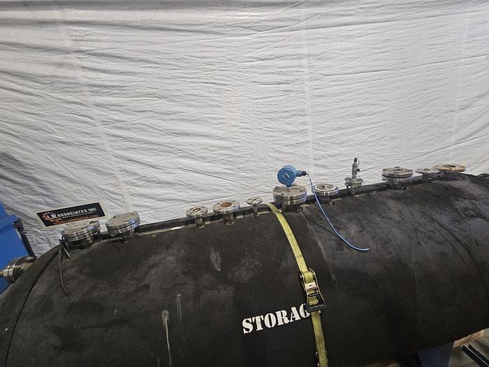 Used 600 Gallon Super Heavy Duty Stainless Steel Horizontal High Pressure Vessel Holding Tank Rated at 300F to -20F @ 90 PSIG Built in 2010