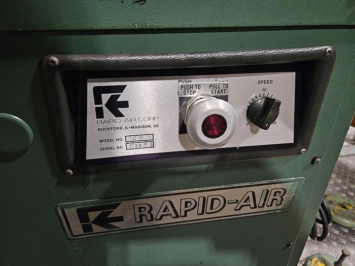 Used 4" Stock Leveler with double adjustable payoff reels stock feed press side