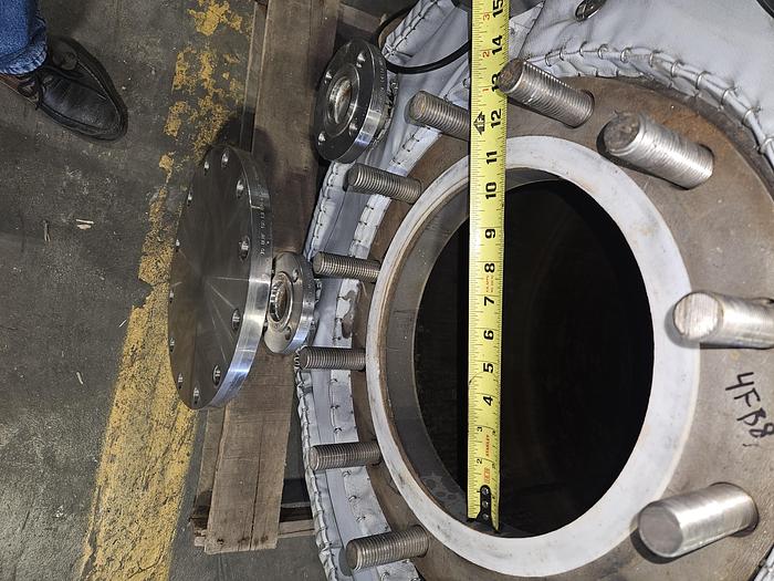 Used 175 Gallon Super Heavy Duty Stainless Steel Horizontal High Pressure Vessel Holding Tank Rated at 300F to -20F @ 90 PSIG Built in 2010