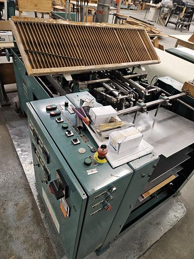 Used FMC CRATHERN MODEL 4028 TRANSPARENT BOX MAKING MACHINE