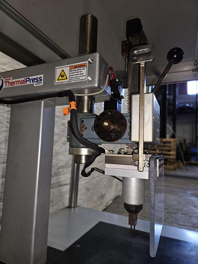 Used THERMALPRESS MANUALPRESS BENCH-TOP HEAT SEALING / HOT STAMPING PRESS – DIGITAL CONTROLS – STAINLESS – EXCELLENT CONDITION