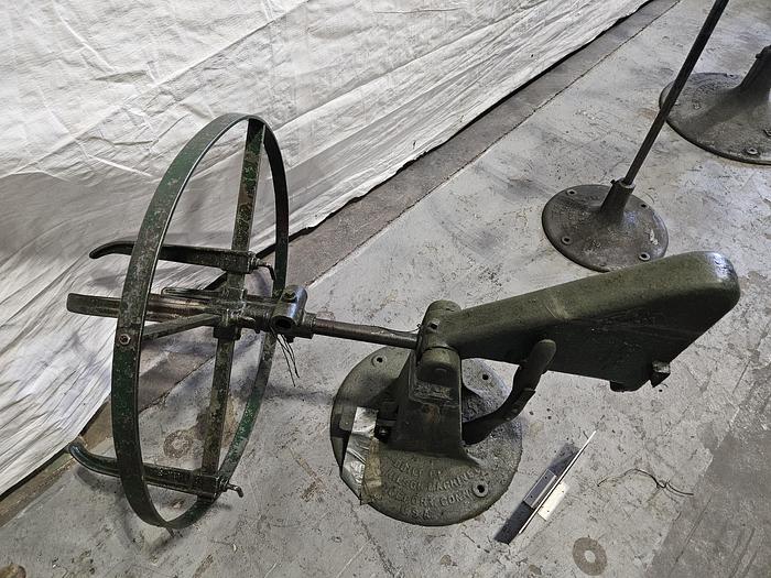 Used Littell 32 Inch Reel Payoff for feeding metal stock to power punch press