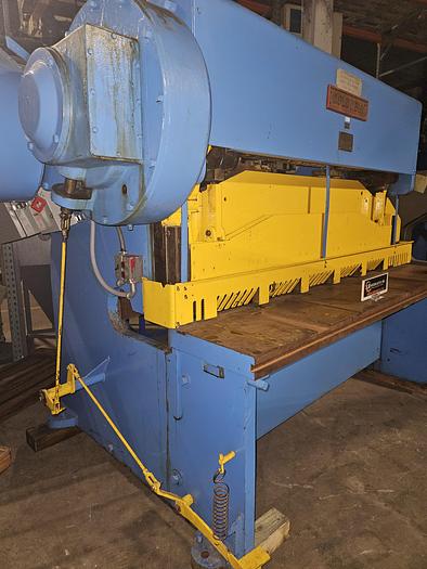 Used Clumbia 406PSG Power Shear Cuts 1/4" Mild Steel 92" Blade Length with Back Gauge