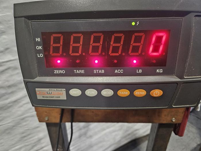 Used Digiweigh 10,000 Lb Digital Floor Pallet Scale 48 Inch Lb or KG