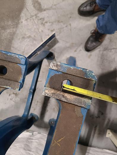 Used Cast Iron Vintage Steel Legs Steam Punk original 1940 Era Made in the USA 2 in a set